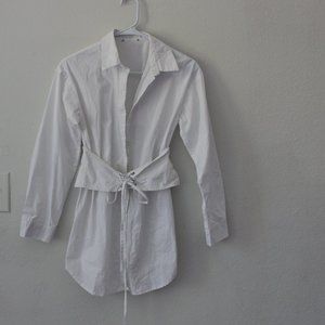 White Corseted Shirtdress
